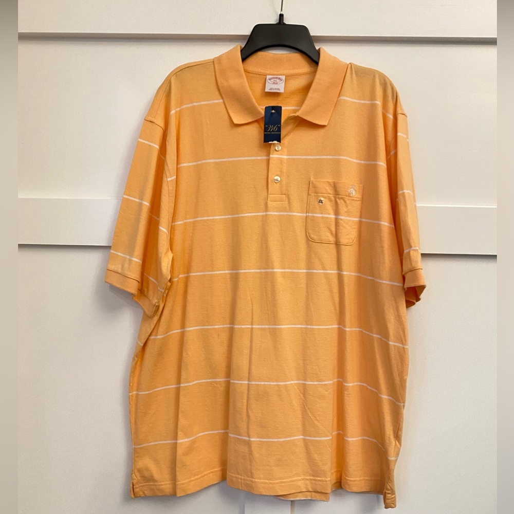 Brooks Brothers XXL orange polo NWT